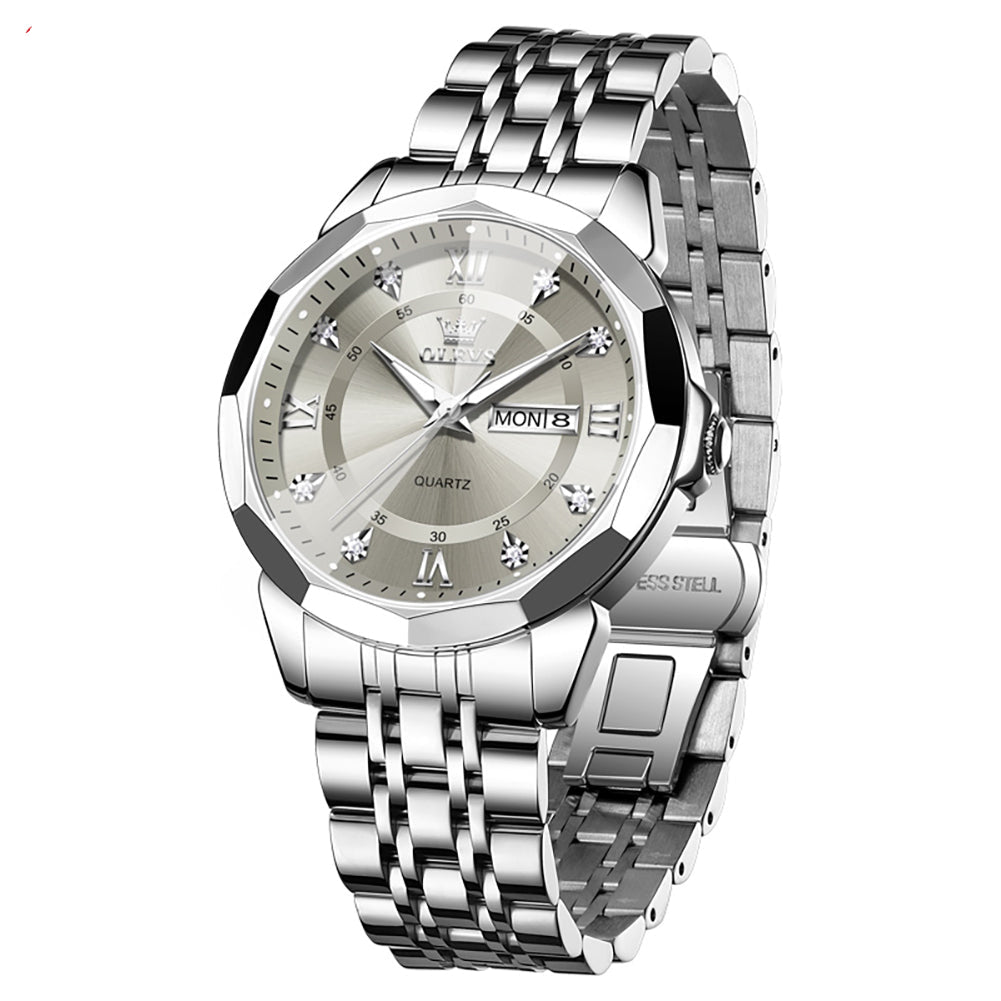 Klassische Edelstahl Herrenuhr – Elegante Quarz- Armbanduhr – no. 5382 - PITANI