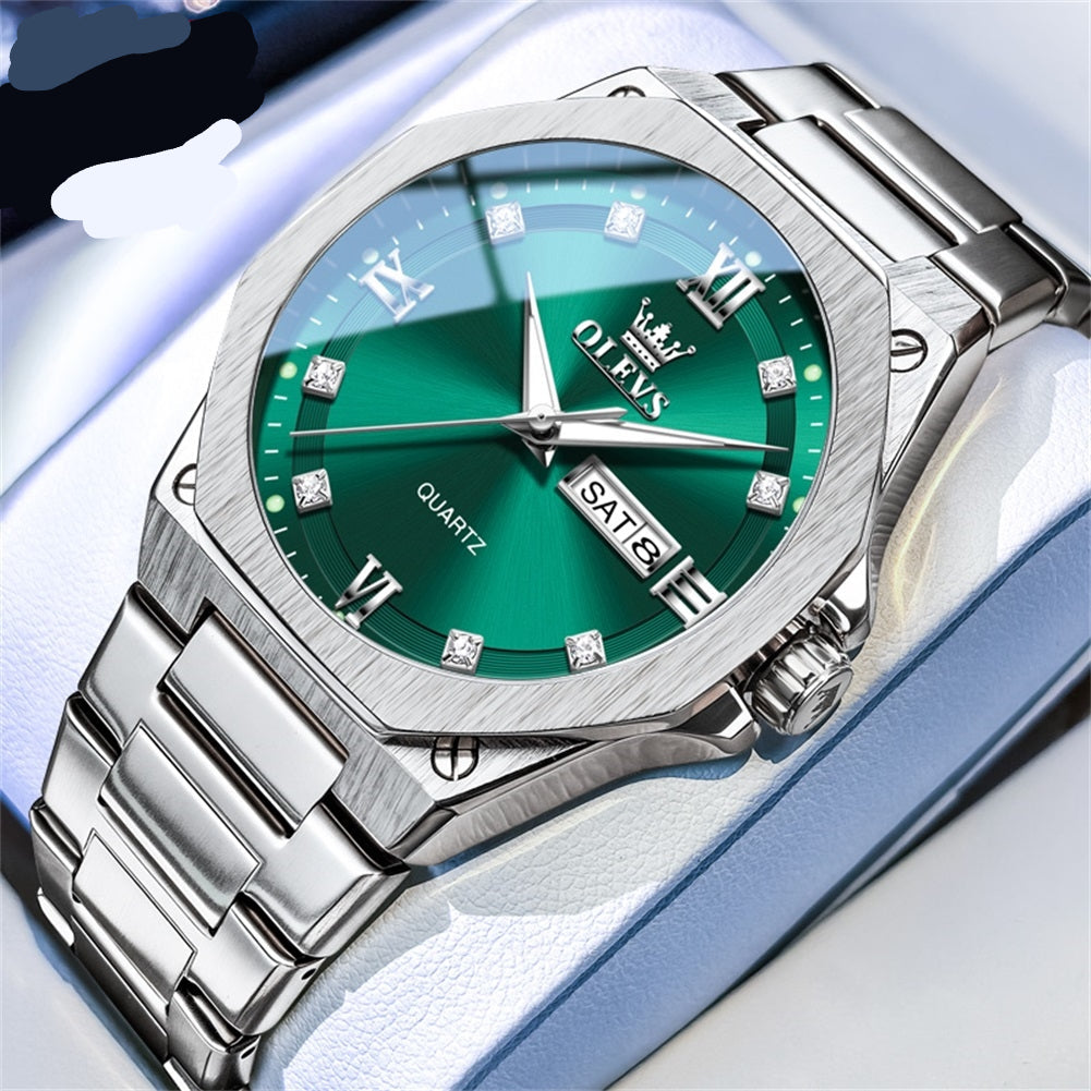 Eleganter Herren Quarz-Chronograph aus Edelstahl – Wasserdichte Armbanduhr – no. 5368 - PITANI