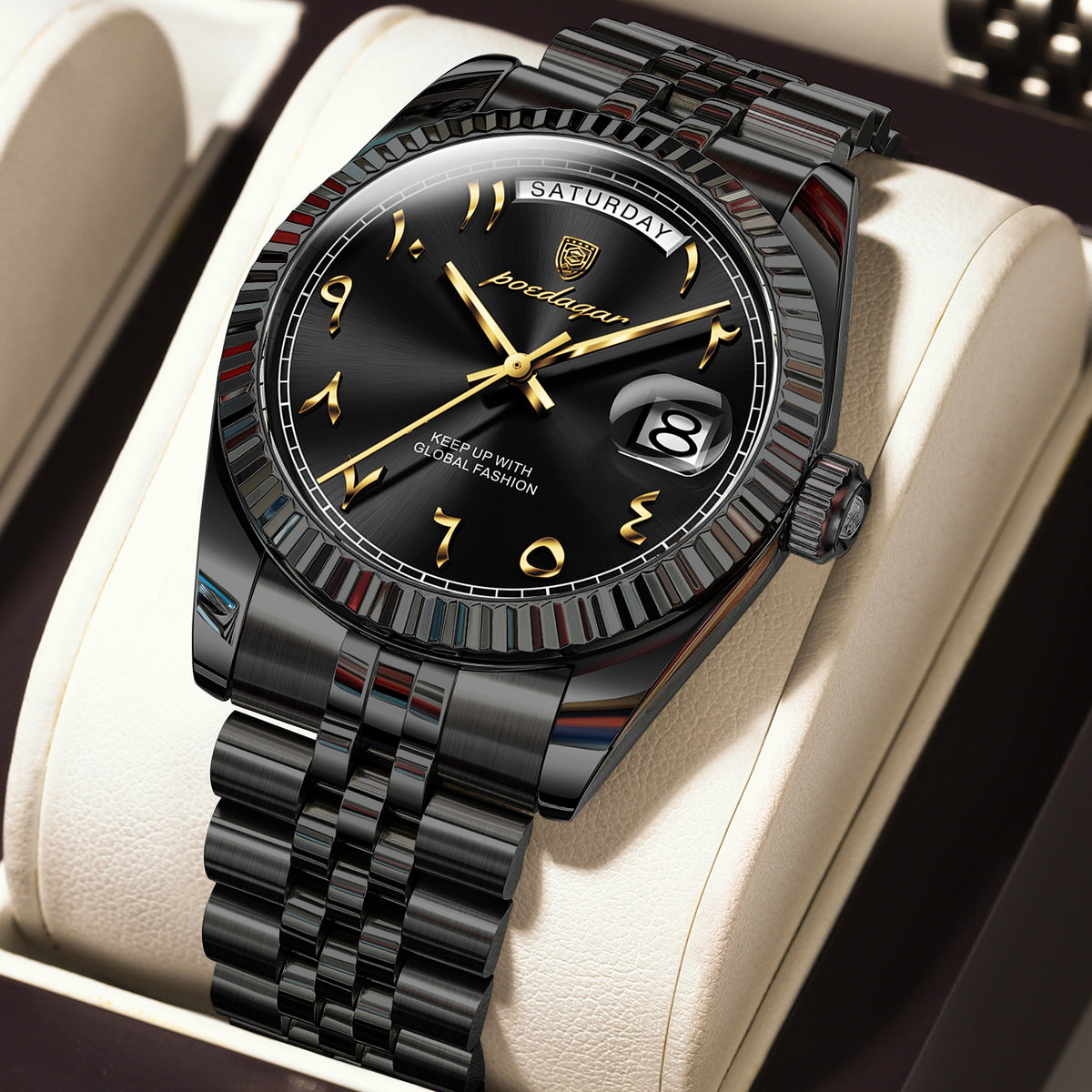 Herren Quarz-Armbanduhr aus Edelstahl – Elegant Flache Herrenuhr Armbanduhr – no. 5397 - PITANI