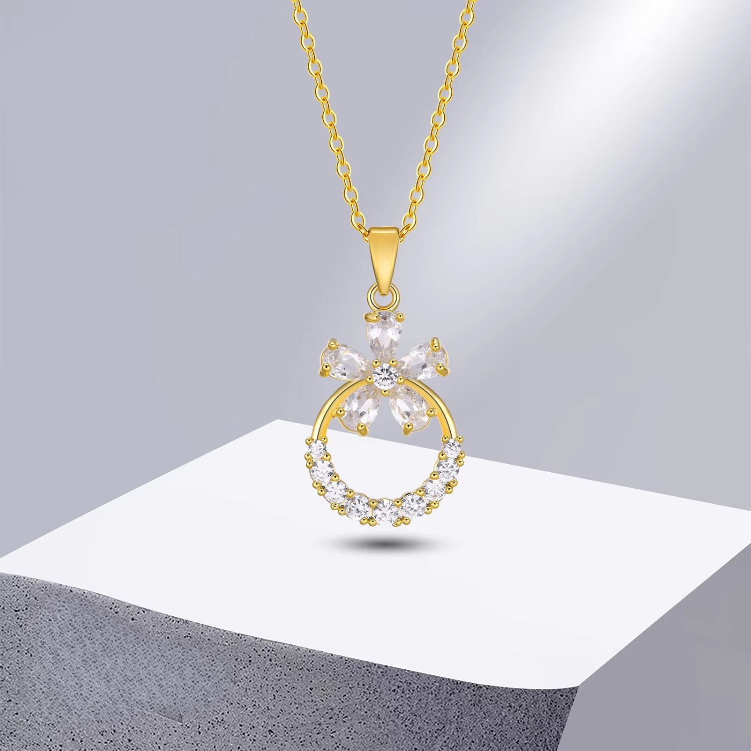 Edelstahl Glitzer Halskette "Piccole collane carine no.4249" - PITANI