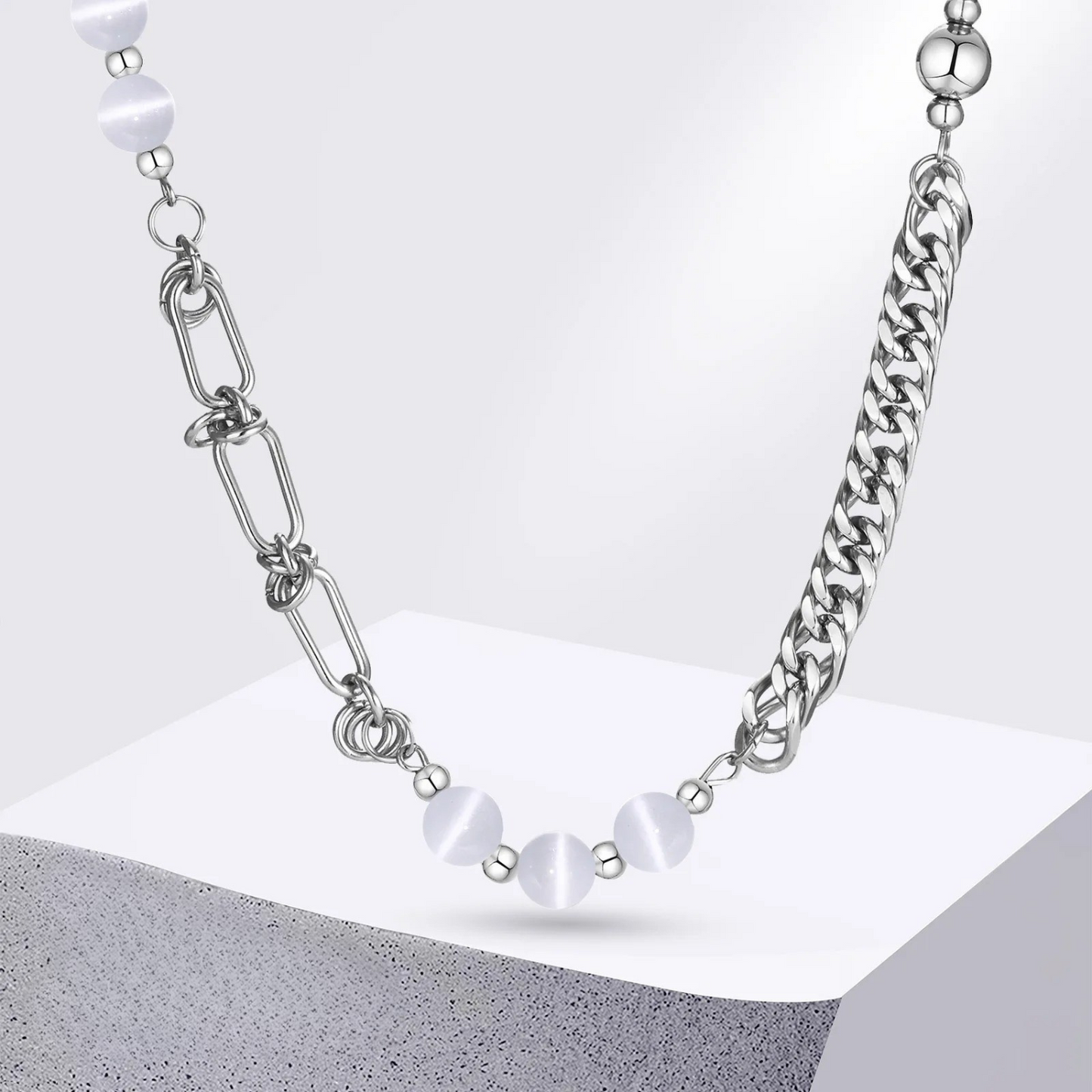 Edelstahl Halskette "Collane unisex con giunzioni no.4260" - PITANI