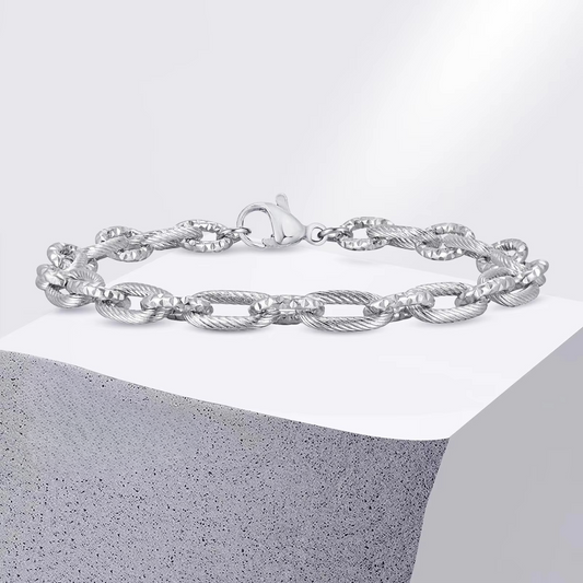 Handgefertigte Gliederarmbänder aus Edelstahl als Armband "Fatto a Mano no.5312" - PITANI