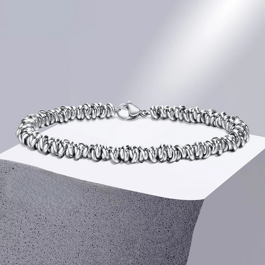 Unregelmäßig gedrehtes Edelstahl Armband "Bracciale Per Coppia no.5209" - PITANI