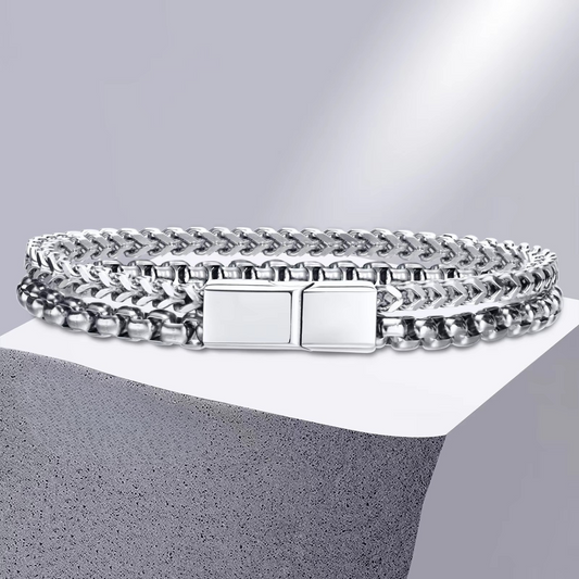 Edelstahl Doppelketten Armband "Polsino a Catena no.5317" - PITANI