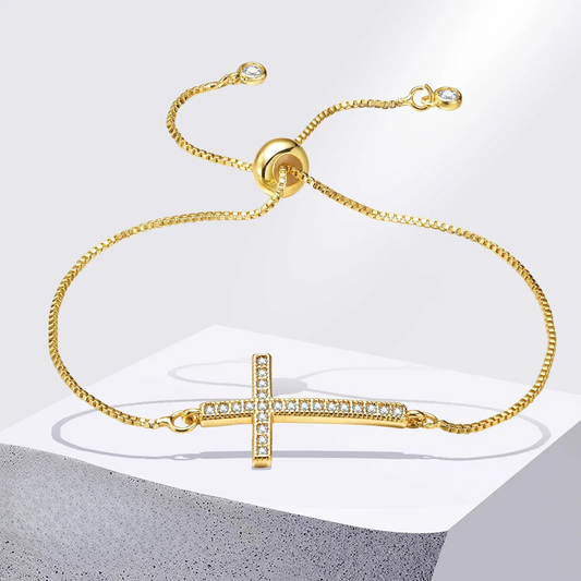 Edelstahl Glitzer Kreuz Armband "Braccialetti a Croce no.5205" - PITANI