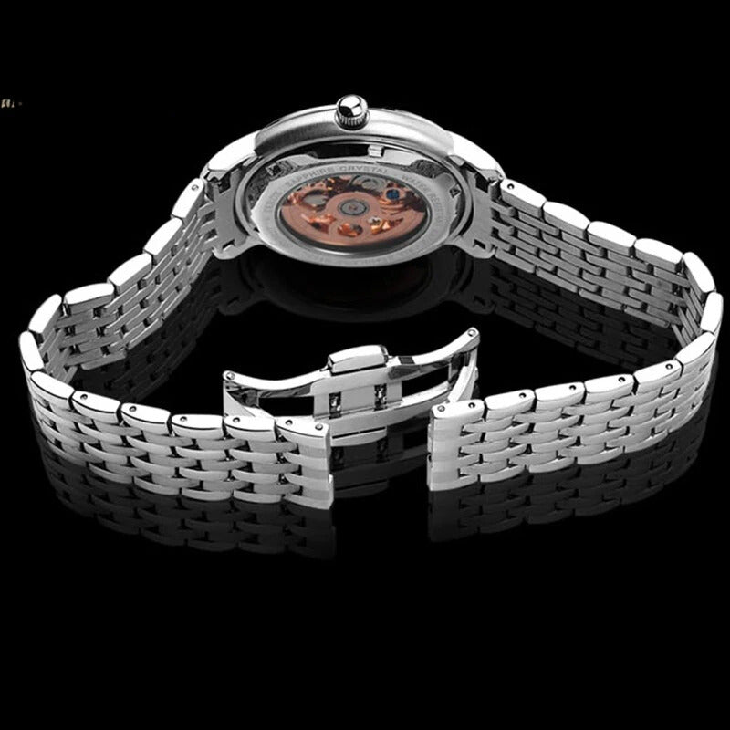 Edelstahl Automatik Armbanduhr "Orologio con Diamanti no.115" - PITANI