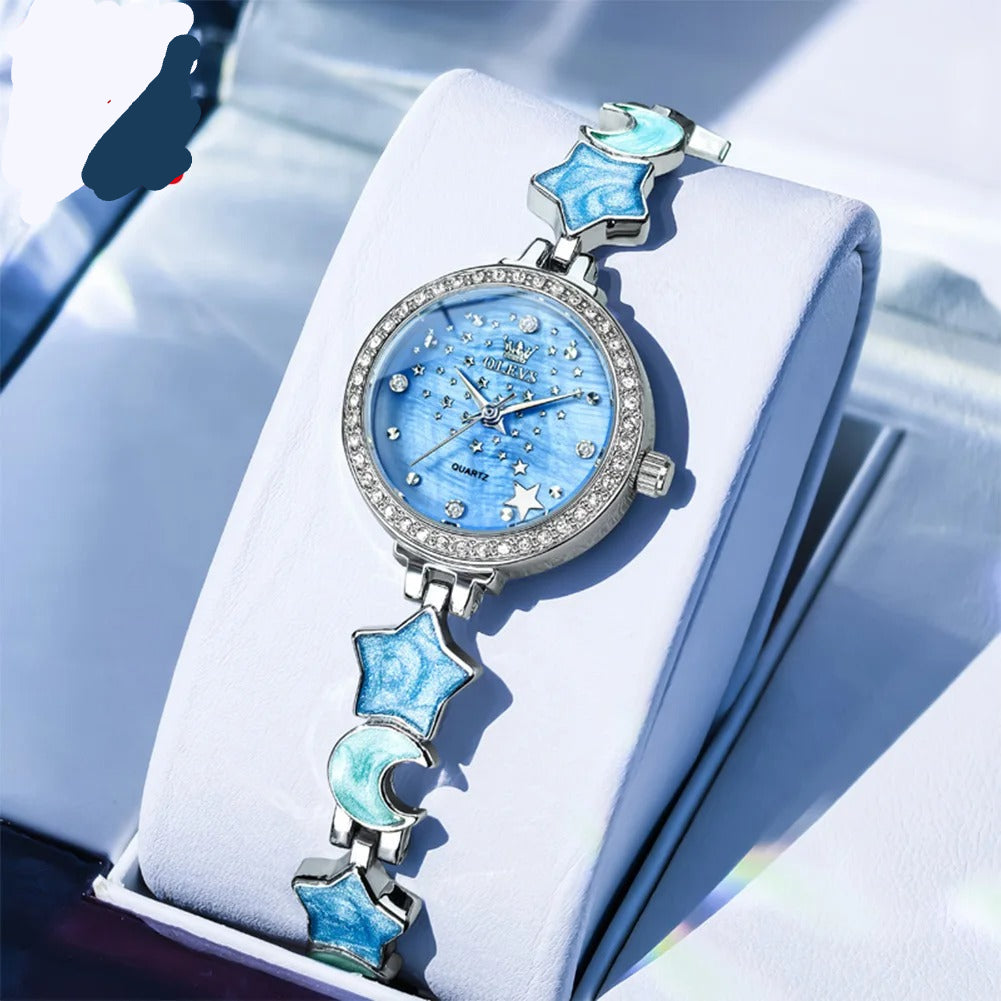 Edelstahl Sternen Armbanduhr "Quadrante con diamanti no.3241“ - PITANI