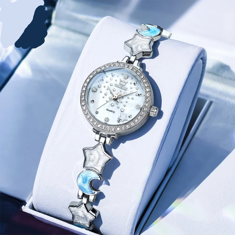 Edelstahl Sternen Armbanduhr "Quadrante con diamanti no.3241“ - PITANI