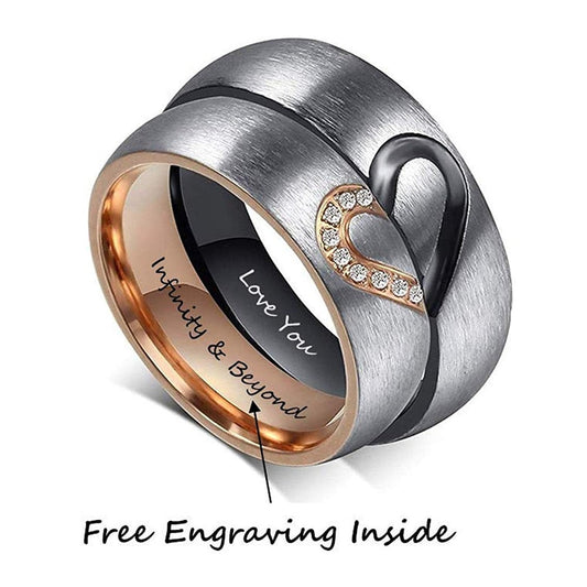 Personalisierter Edelstahl Ring "Coppia"