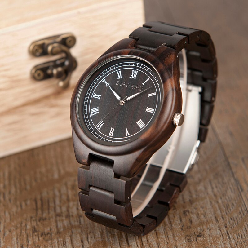 Holz Armbanduhr "Romano"