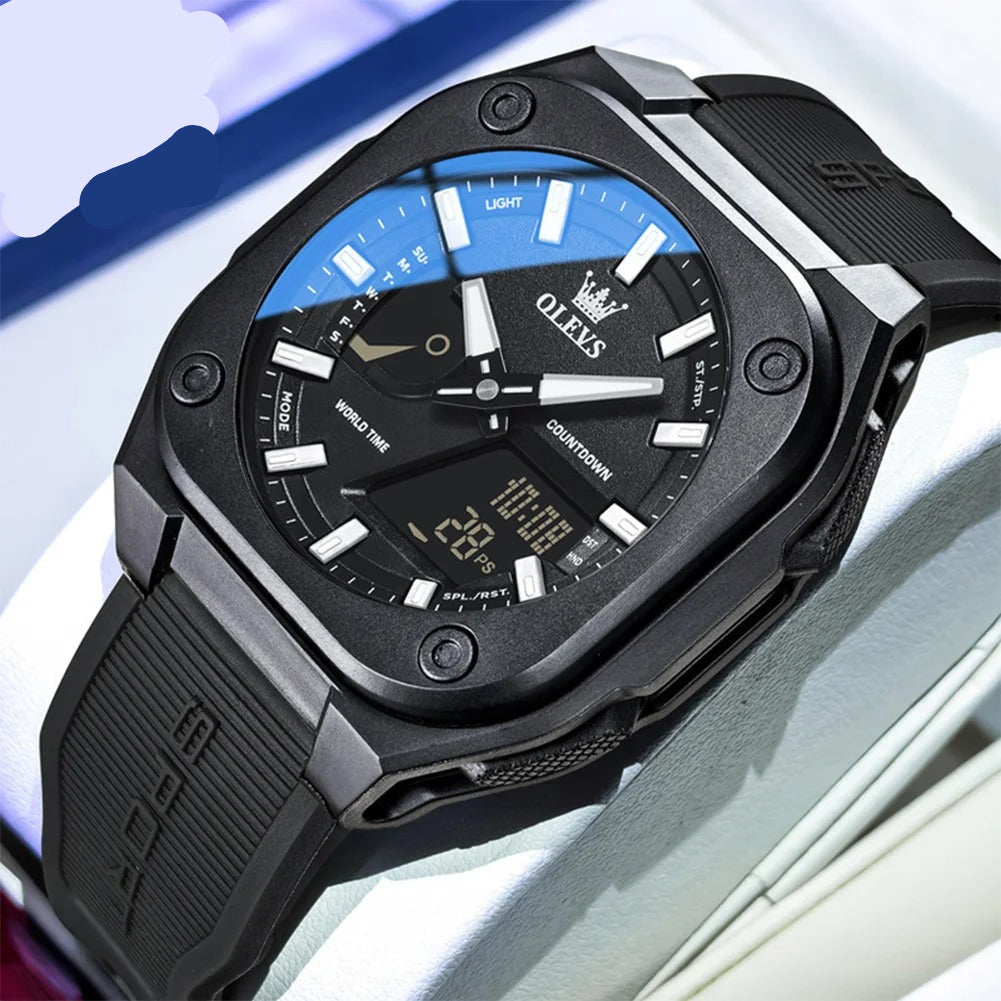 Multifunktionale Herren Digital-Sportuhr – Wasserdichte Armbanduhr – no. 5387 - PITANI