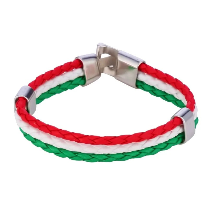 Länder Stoff Armband "Bracciale In Pelle A Strati no.508" - PITANI