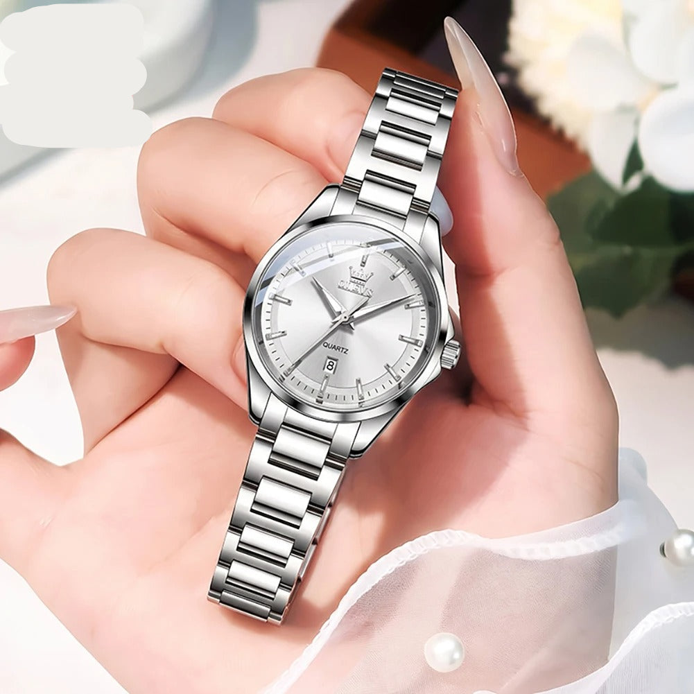 Elegante Damen Quarzarmbanduhr mit Datum & Leuchtzeigern – Wasserdichte Modern Armbanduhr no.3282 - PITANI