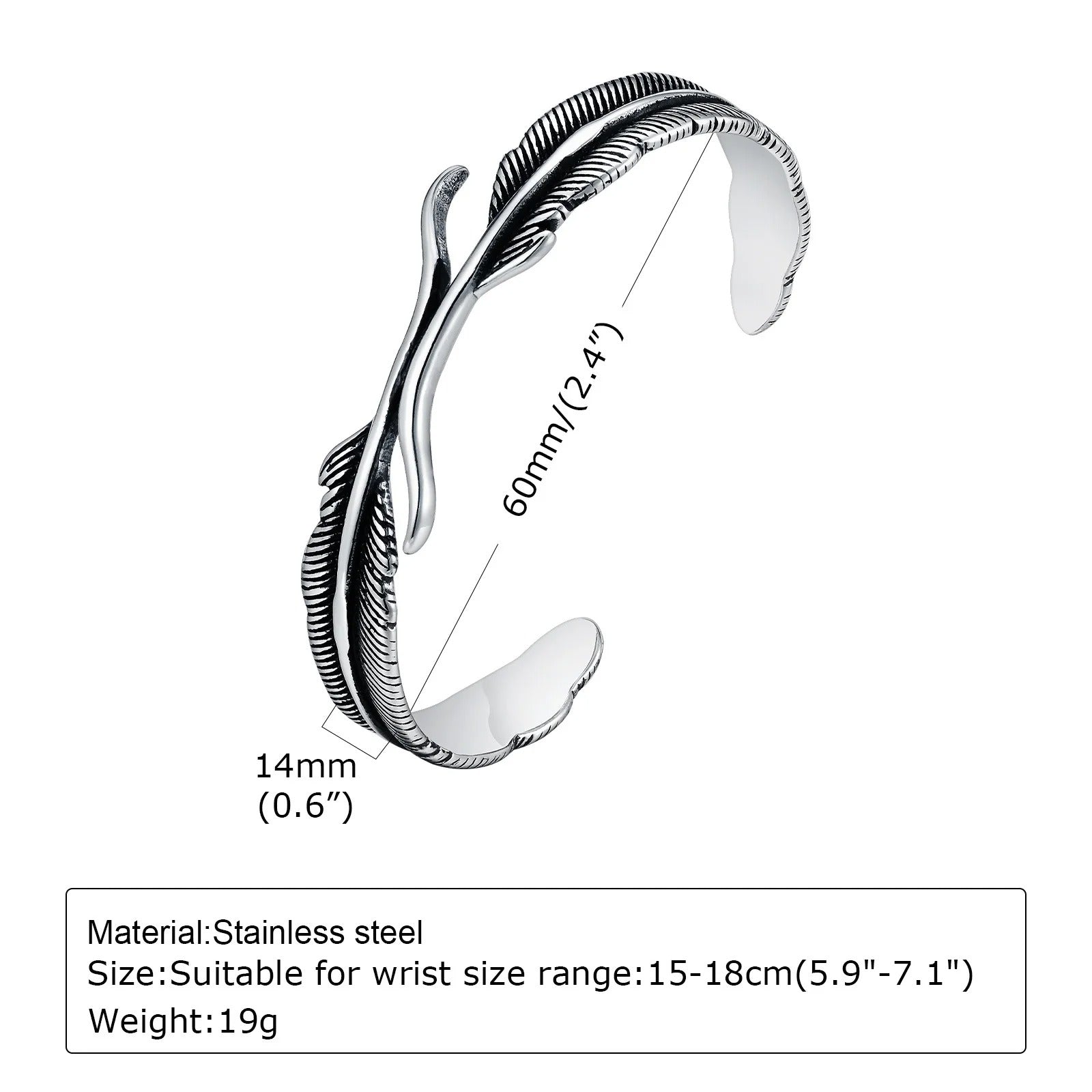 Edelstahl Armreif Armband "no.5204" - PITANI