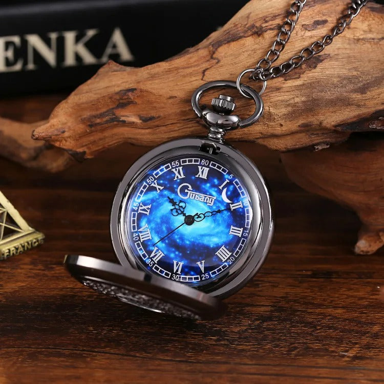 Künstlerische Farbenoptik Taschenuhr „Regalo creativo Blu stellato no.622" - PITANI