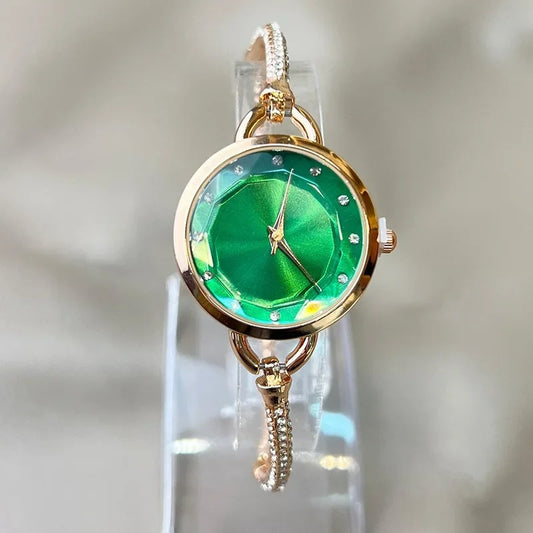 Edelstahl Armbanduhr "Quarzo Con Quadrante Piccolo Verde no.3166" - PITANI