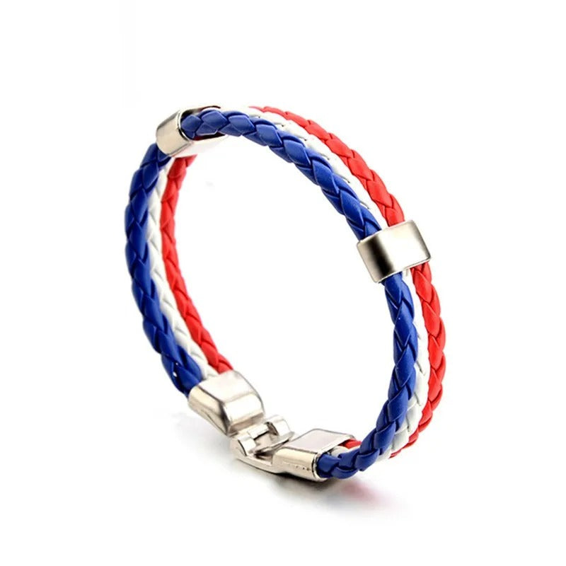 Länder Stoff Armband "Bracciale In Pelle A Strati no.508" - PITANI