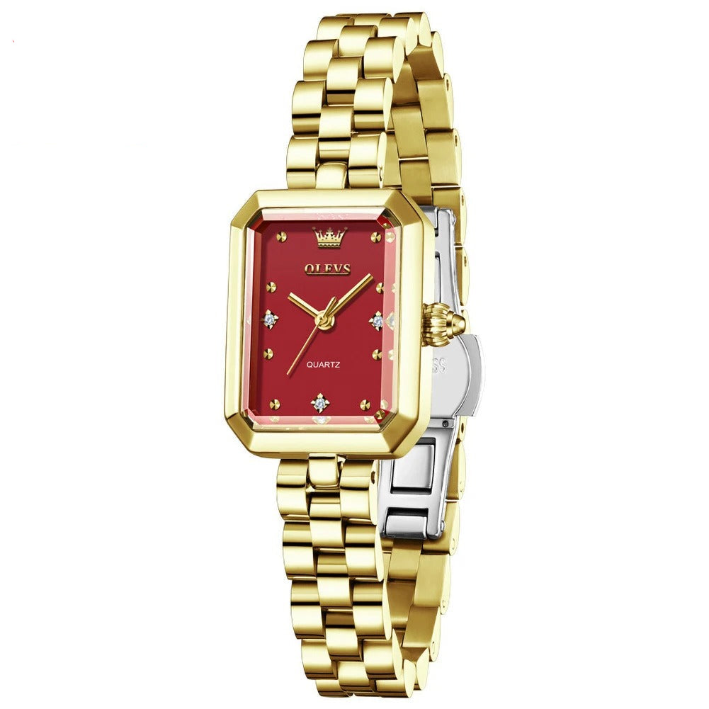 Elegante Rechteckige Damen Quarzarmbanduhr – Wasserdichte Schmuckuhr Armbanduhr no.3278 - PITANI