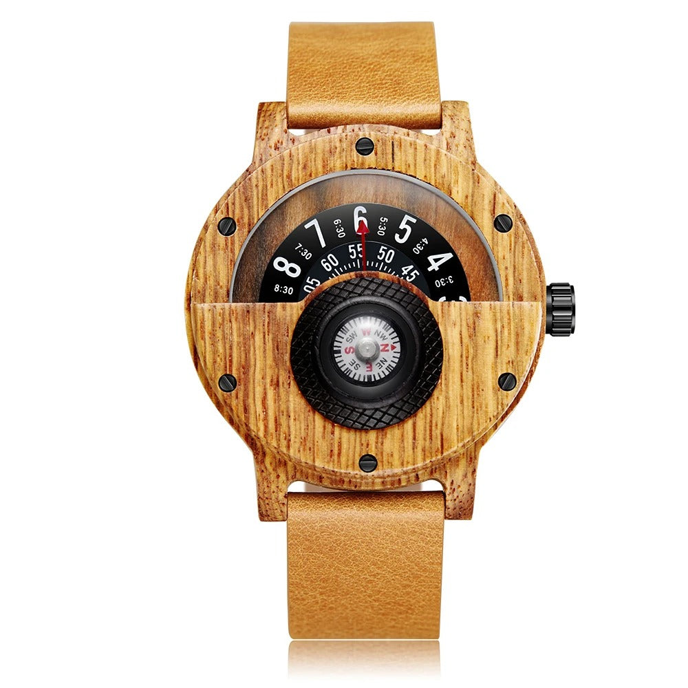 Außergewöhnliche rotierende Holz Armbanduhr "Orologi In Legno con no.796" - PITANI