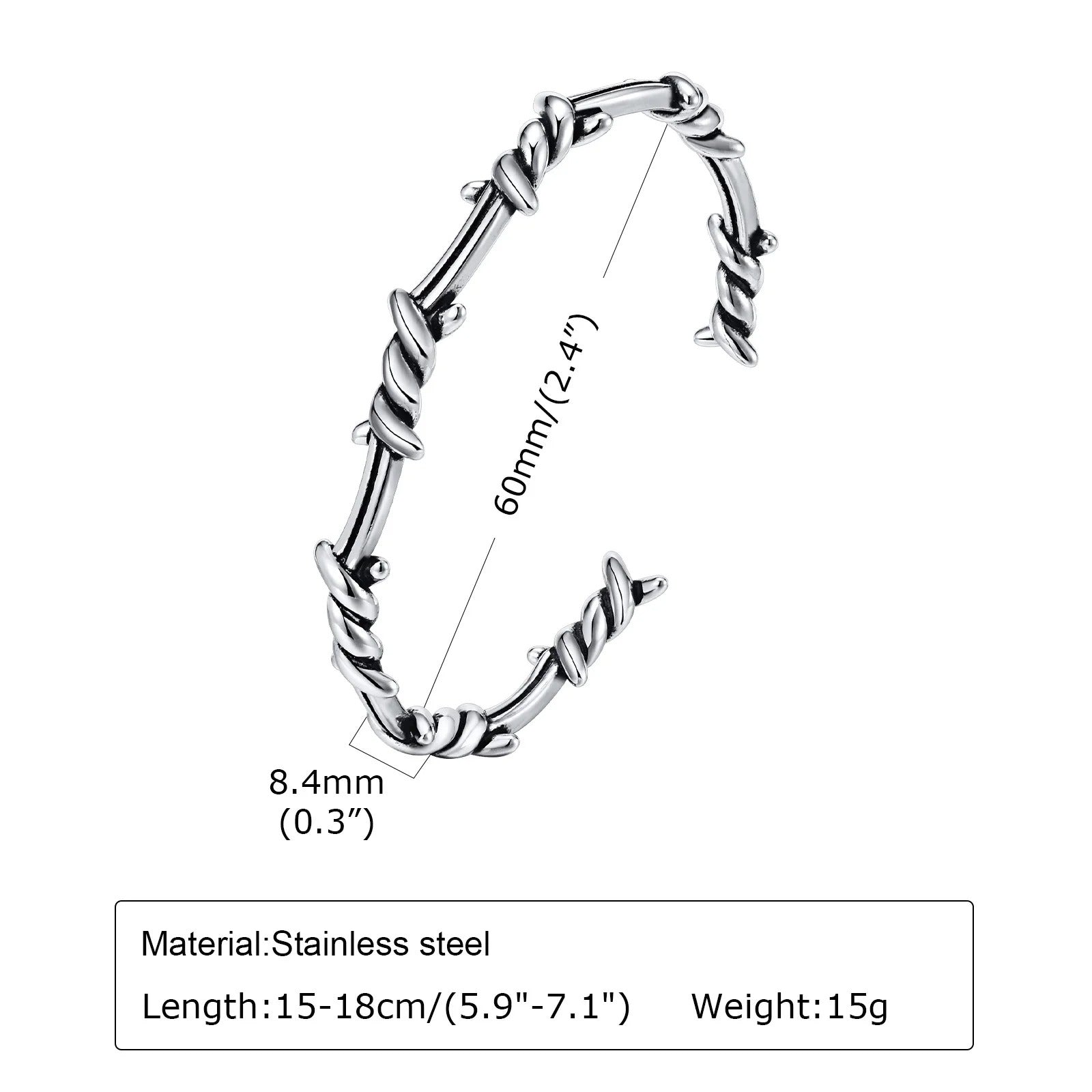 Edelstahl Armreif Armband "no.5204" - PITANI