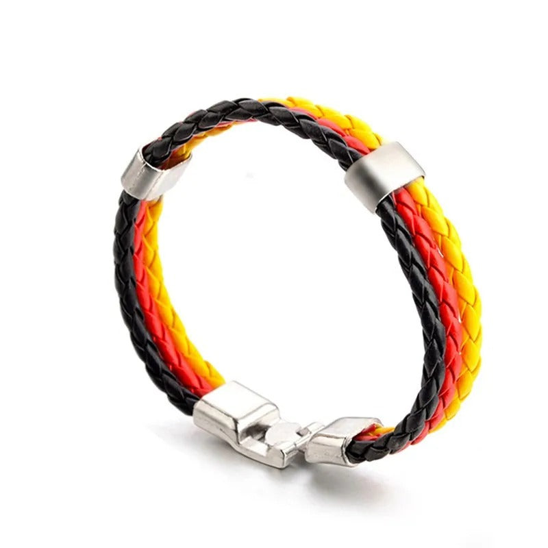 Länder Stoff Armband "Bracciale In Pelle A Strati no.508" - PITANI