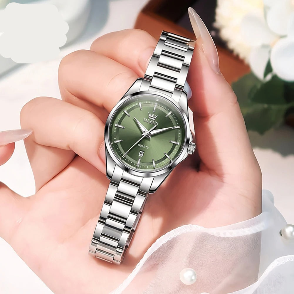 Elegante Damen Quarzarmbanduhr mit Datum & Leuchtzeigern – Wasserdichte Modern Armbanduhr no.3282 - PITANI