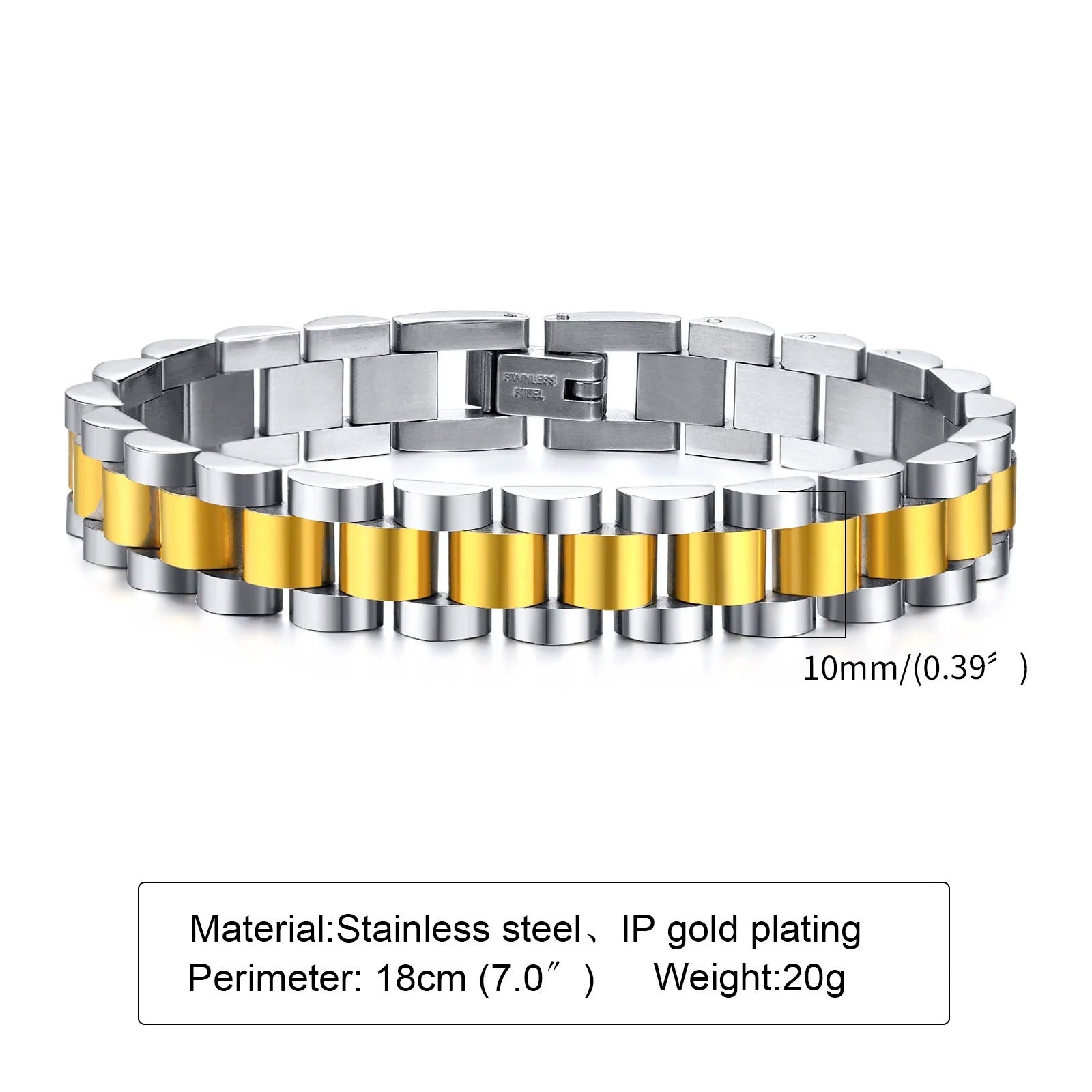 Klasisches Edelstahl Armband "Cinturino classico no.5221" - PITANI