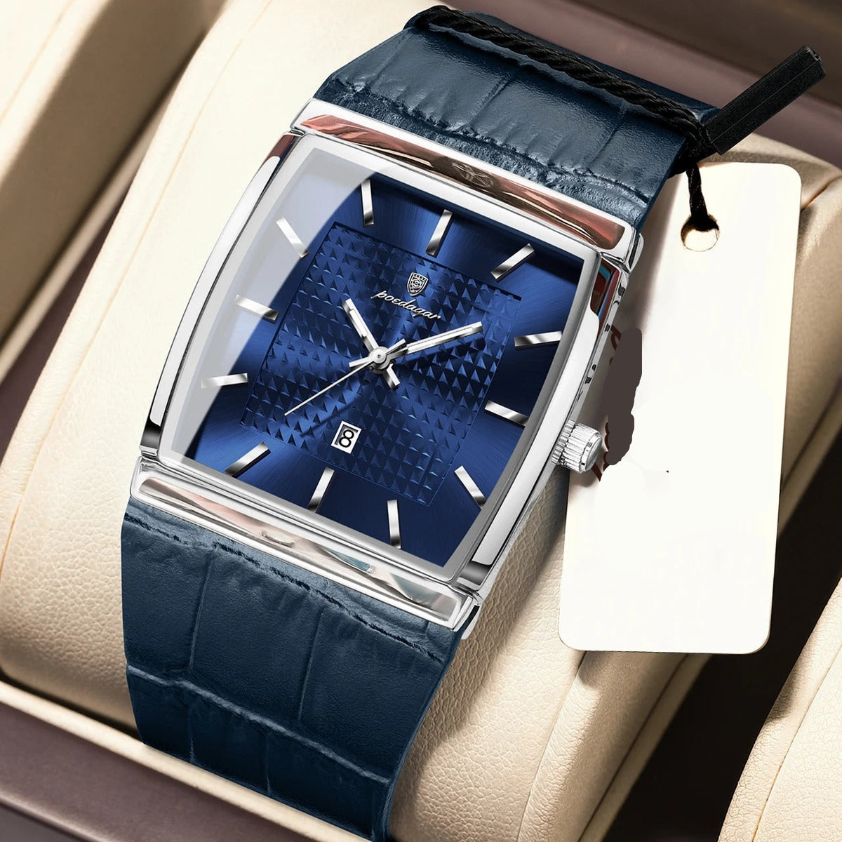 Elegante Rechteckige Herren Quarzarmbanduhr – Wasserdichte Business Armbanduhr – no. 5390 - PITANI