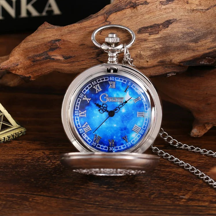 Künstlerische Farbenoptik Taschenuhr „Regalo creativo Blu stellato no.622" - PITANI