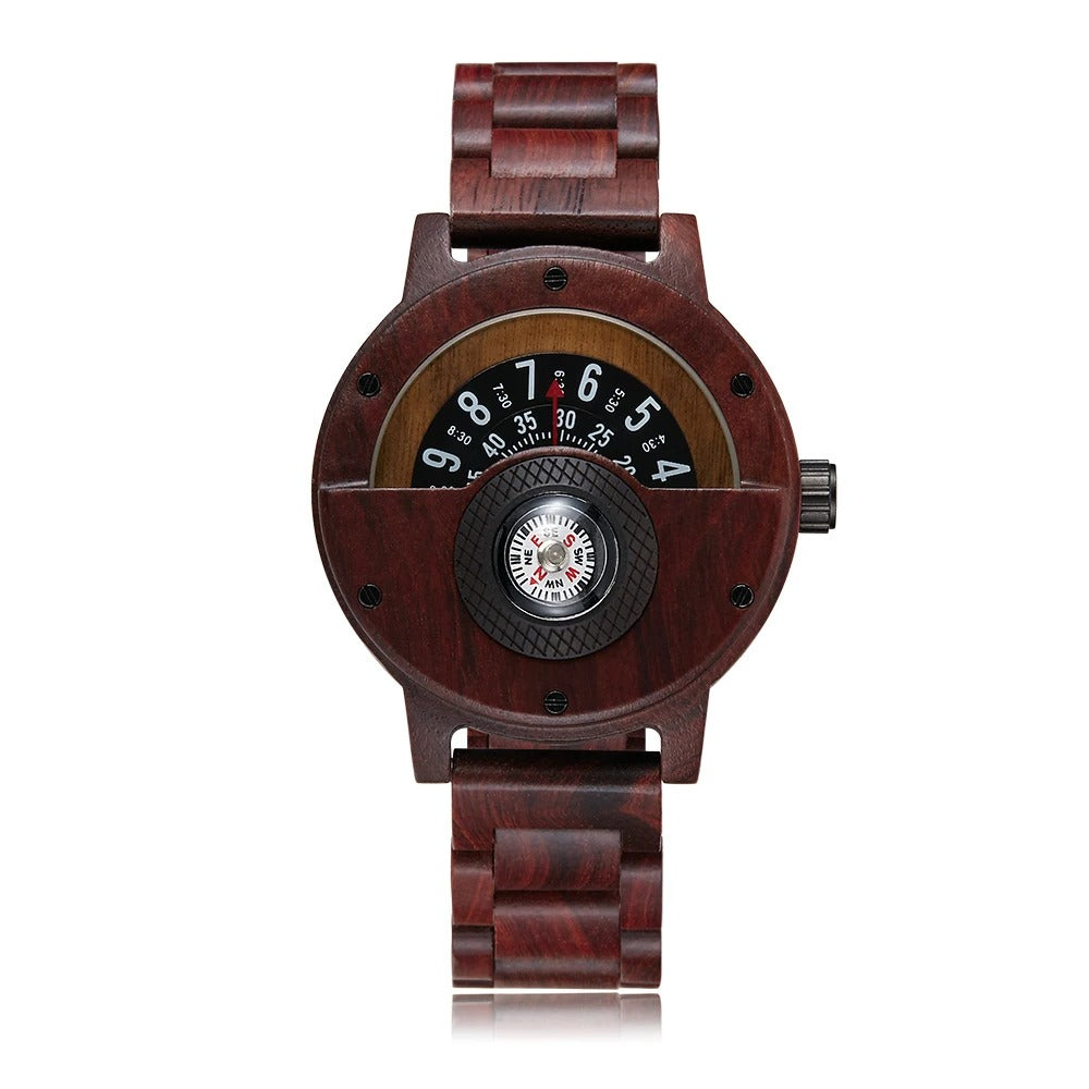 Außergewöhnliche rotierende Holz Armbanduhr "Orologi In Legno con no.796" - PITANI