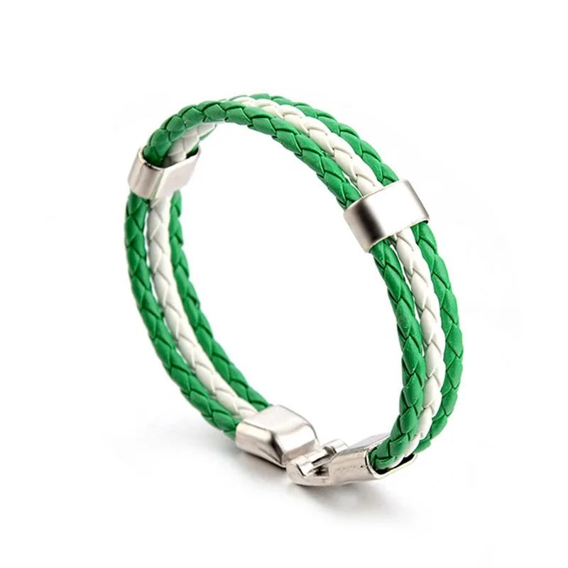 Länder Stoff Armband "Bracciale In Pelle A Strati no.508" - PITANI