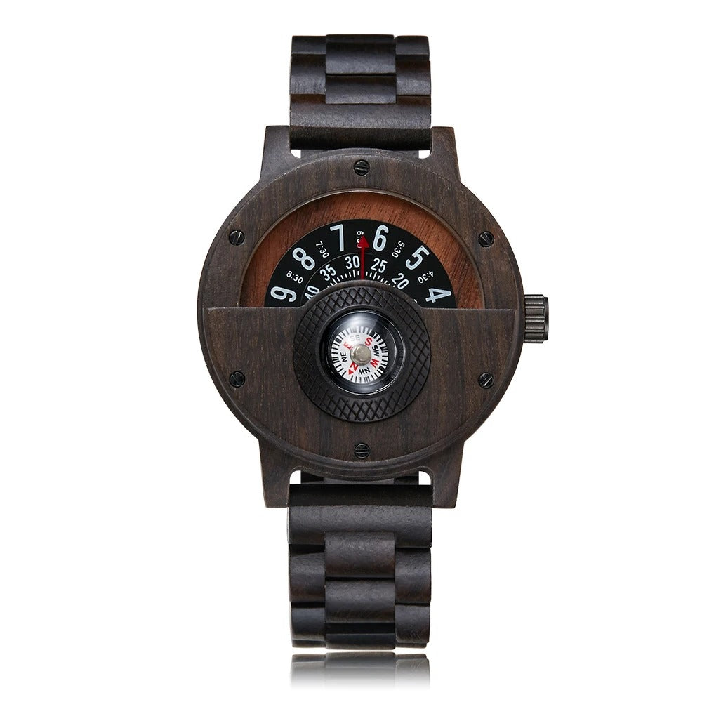 Außergewöhnliche rotierende Holz Armbanduhr "Orologi In Legno con no.796" - PITANI