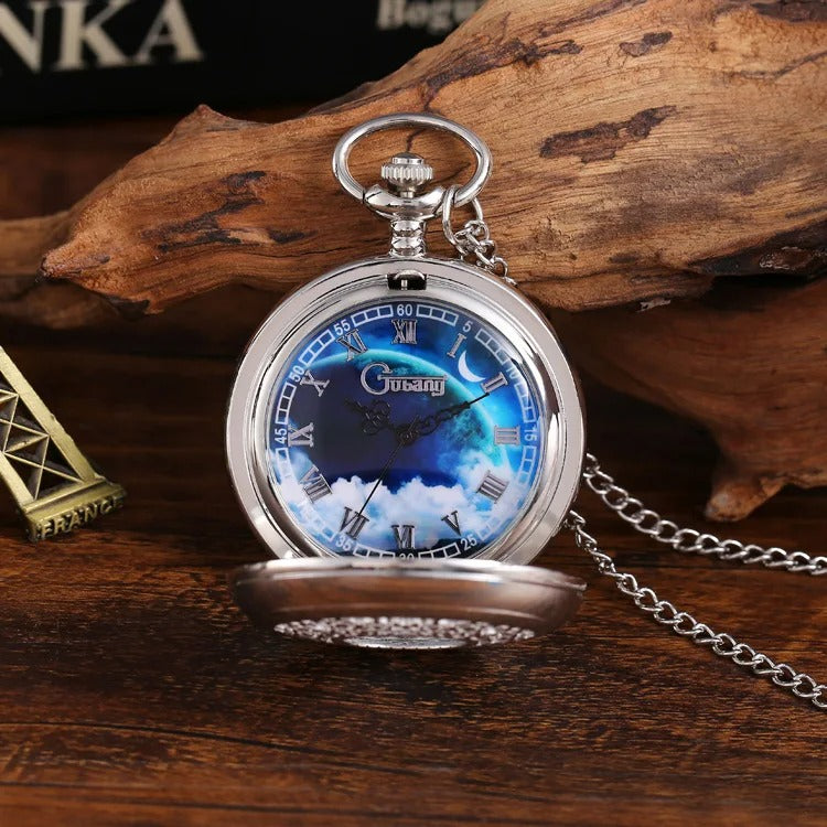 Künstlerische Farbenoptik Taschenuhr „Regalo creativo Blu stellato no.622" - PITANI