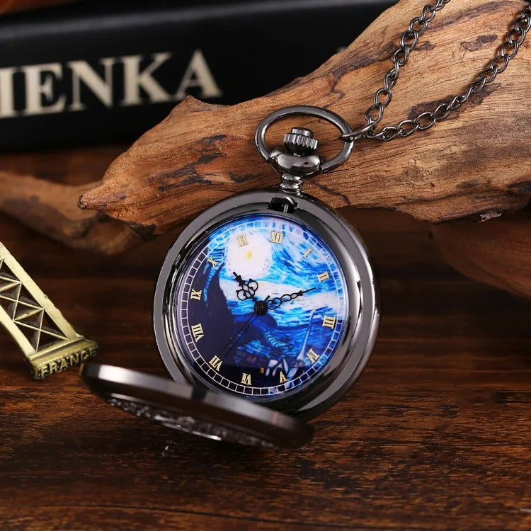 Künstlerische Farbenoptik Taschenuhr „Regalo creativo Blu stellato no.622" - PITANI