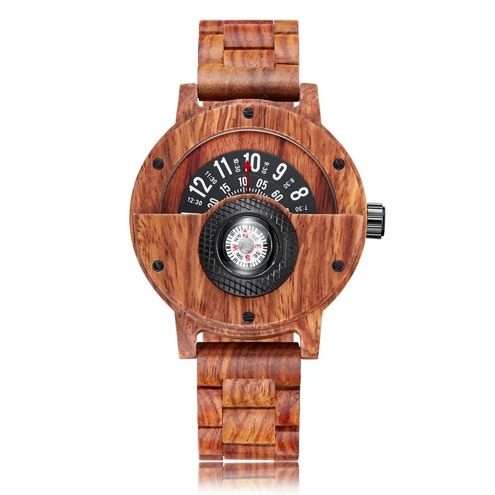 Außergewöhnliche rotierende Holz Armbanduhr "Orologi In Legno con no.796" - PITANI