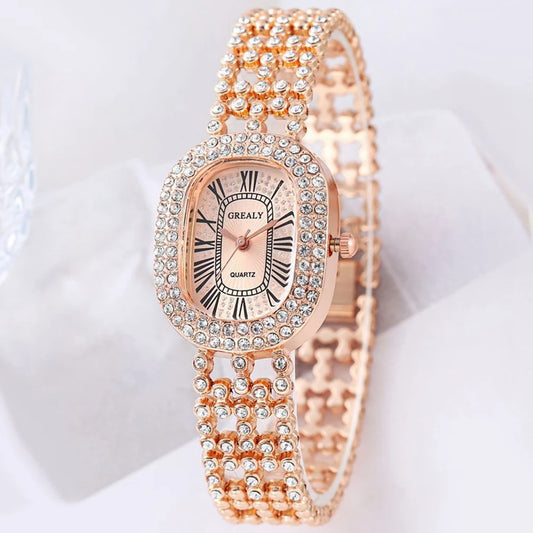 Edelstahl Glitzer Armbanduhr "Orologio Strass Lusso no.3147" - PITANI