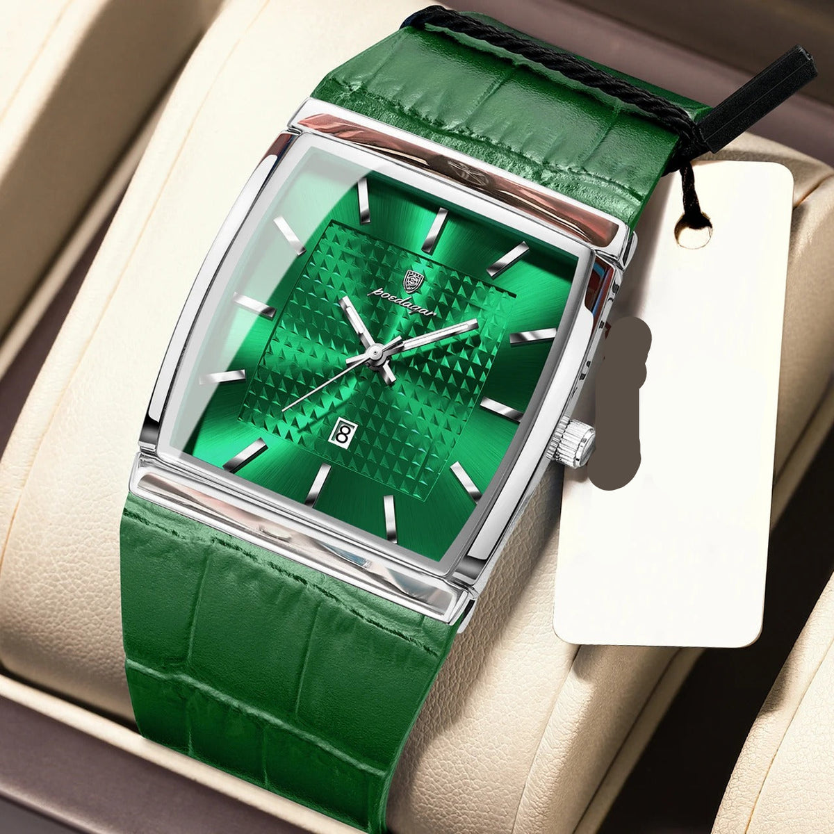 Elegante Rechteckige Herren Quarzarmbanduhr – Wasserdichte Business Armbanduhr – no. 5390 - PITANI