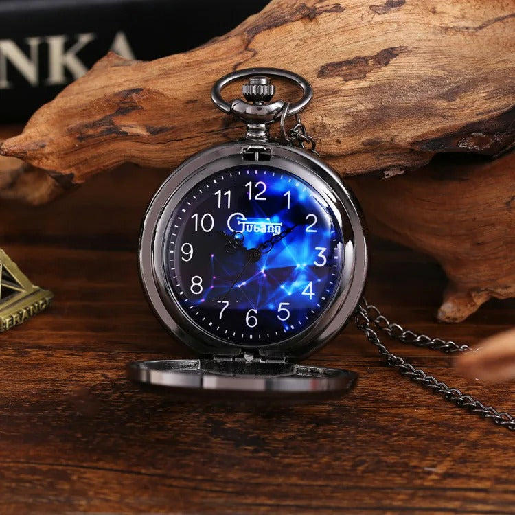 Künstlerische Farbenoptik Taschenuhr „Regalo creativo Blu stellato no.622" - PITANI