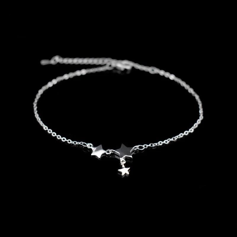 Edelstahl Fußkette "Cavigliere A Tre Stelle no.285" - PITANI