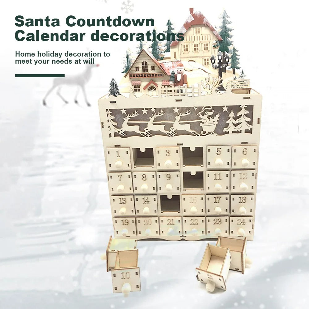 Unbefüllter Batteriebetriebener Leucht Adventskalender „Calendario Dell'Avvento Di Natale no.123“ - PITANI