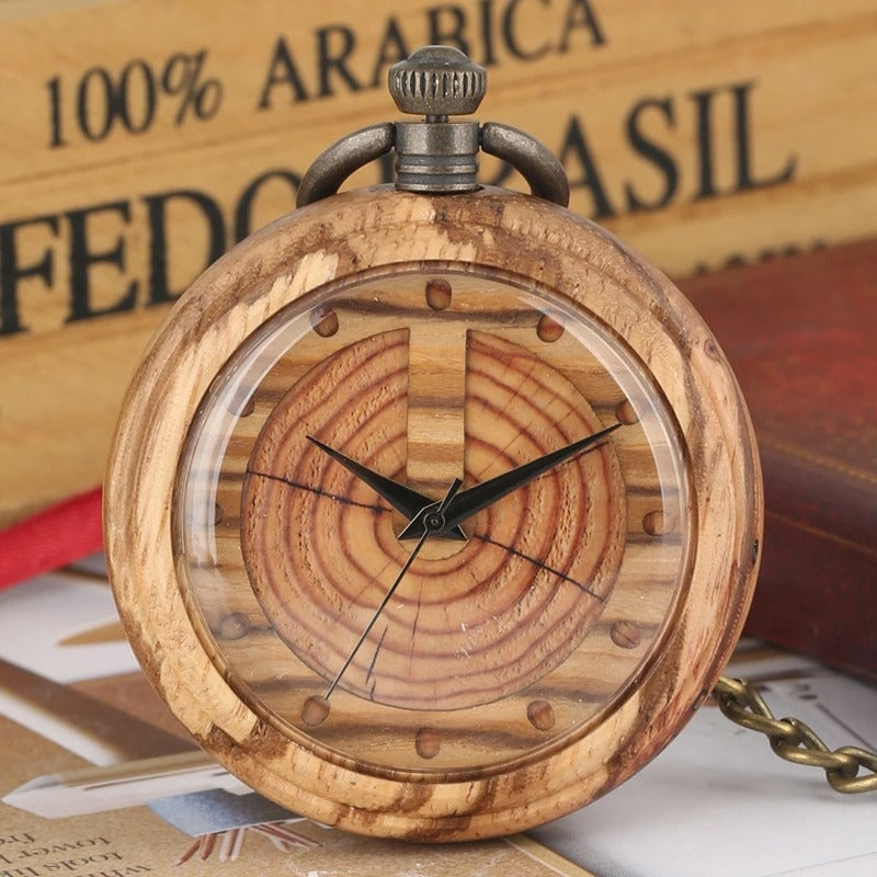 SALE | Holz Taschenuhr „Legno naturale no.447" - PITANI