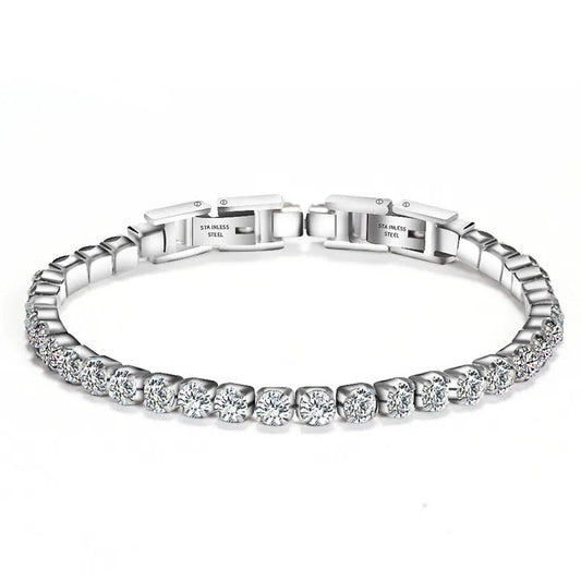 Edelstahl Glitzer Armband "Zircone Cubico Scintillante no.5217" - PITANI