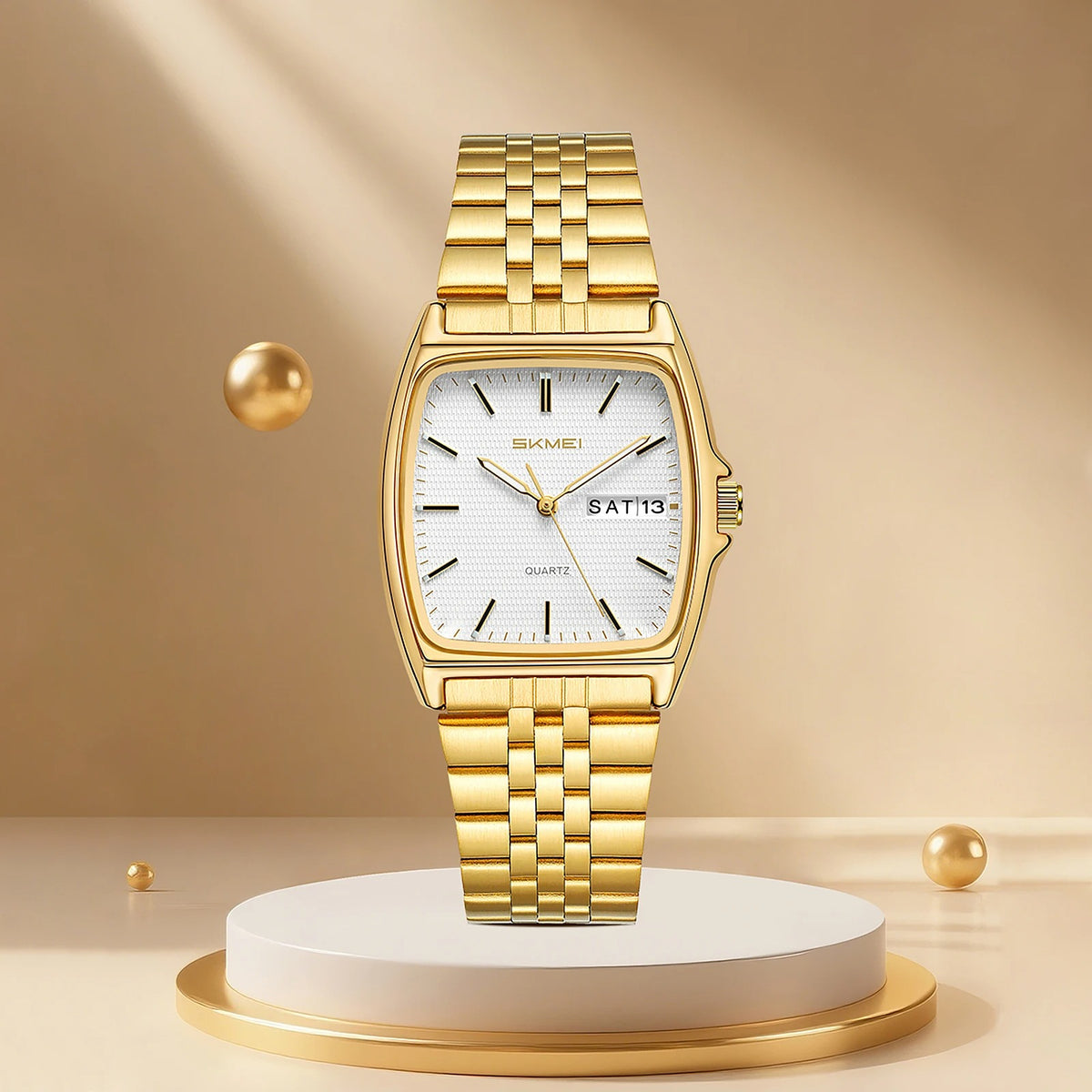 Elegante Tonneau Quarzarmbanduhr – Wasserdichte Unisex Business Armbanduhr no.3266 - PITANI