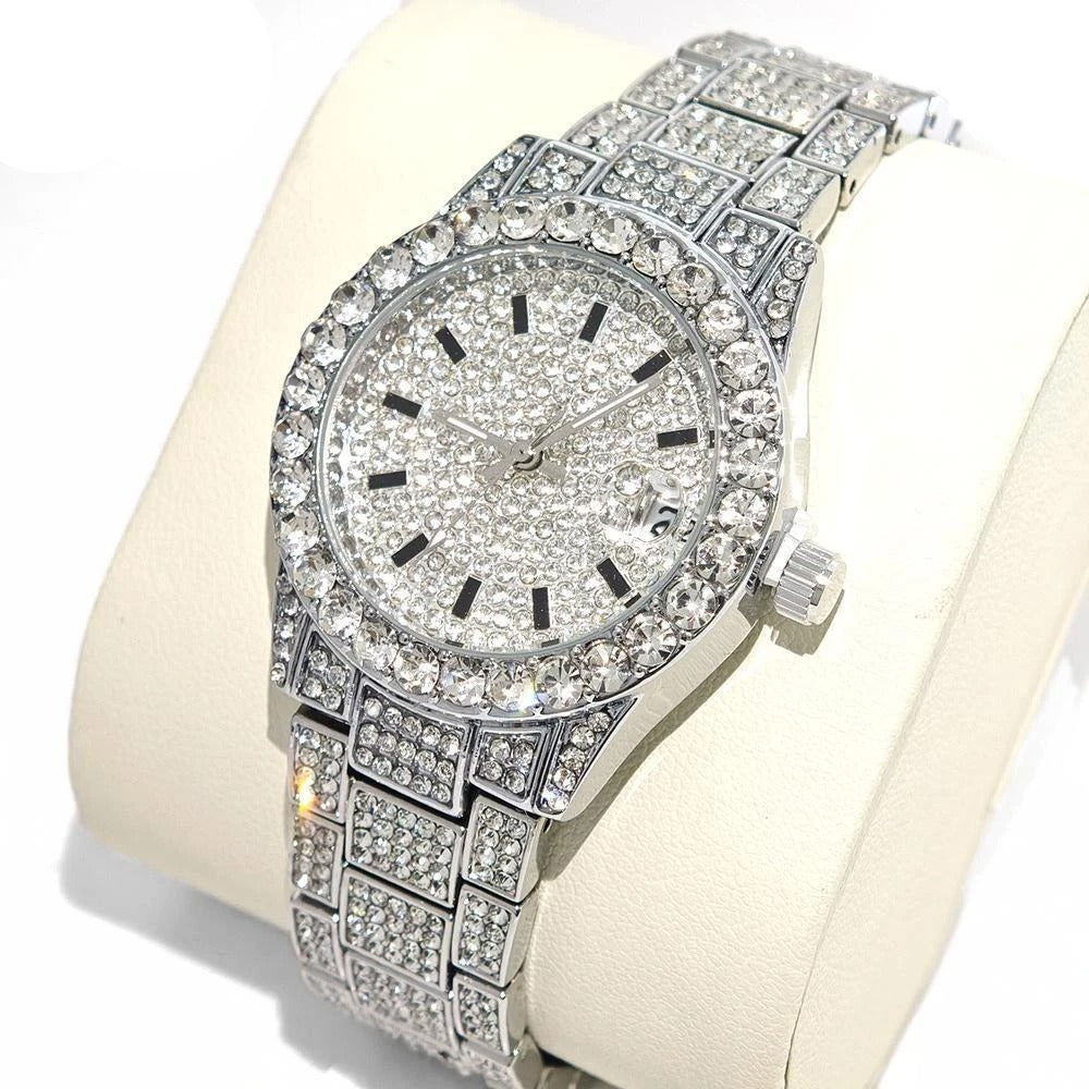 Edelstahl Glitzer Armbanduhr "Orologio Da Polso Al Quarzo Piccolo no.3134" - PITANI