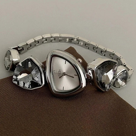 Edelstahl Glitzer Armbanduhr "Orologio Con Bracciale E Diamanti no.157" - PITANI