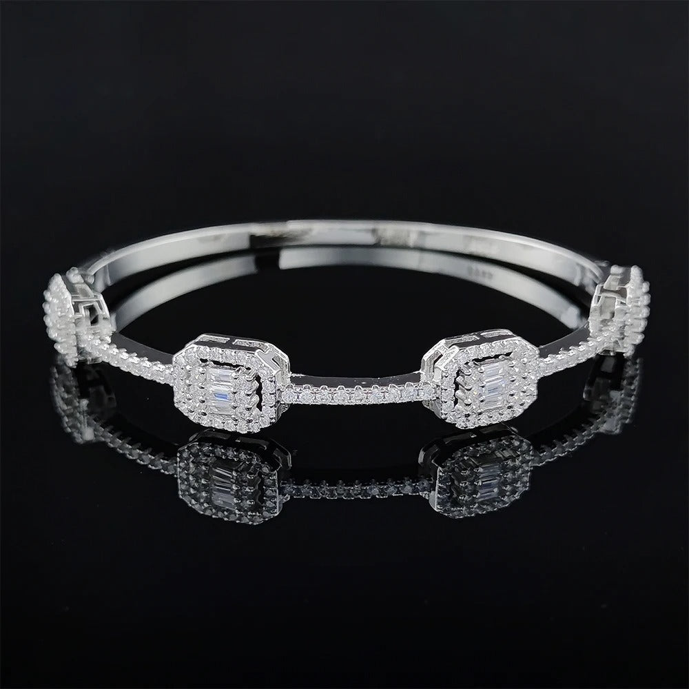 Edelstahl Glitzer Rechteck Armband "Bracciale Rettangolare no.5219" - PITANI