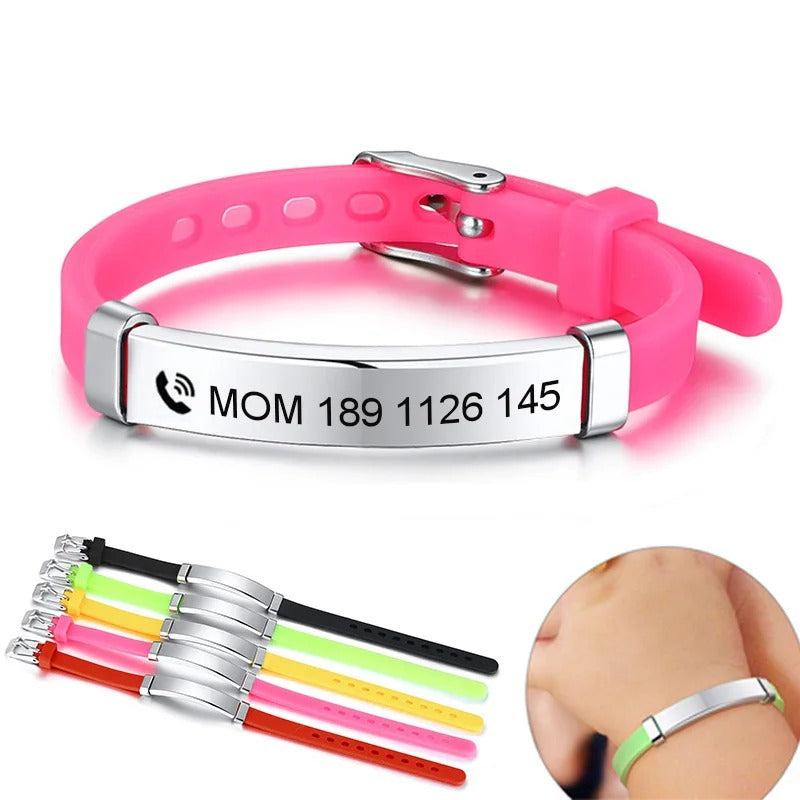 Personalisiertes Kinder Notrufkontakt Armband "Ragazze In Acciaio Ragazzi no.219" - PITANI