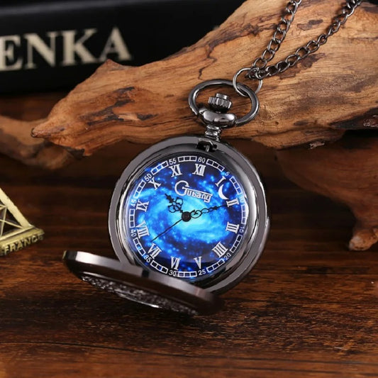 Künstlerische Farbenoptik Taschenuhr „Regalo creativo Blu stellato no.622" - PITANI