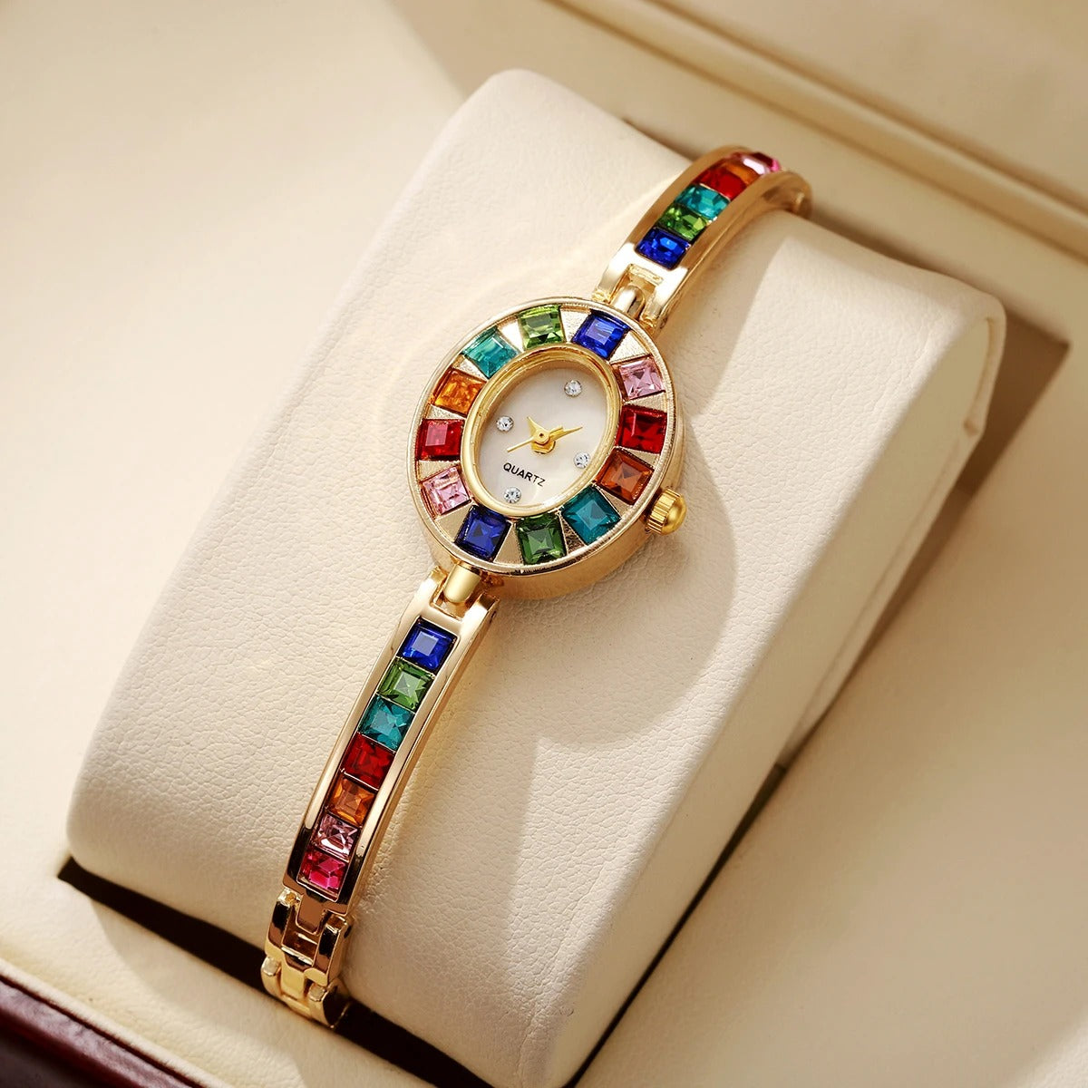 Bunte Ovale Edelstahl Armbanduhr "Orologio Al Quarzo Da Donna no.3131" - PITANI
