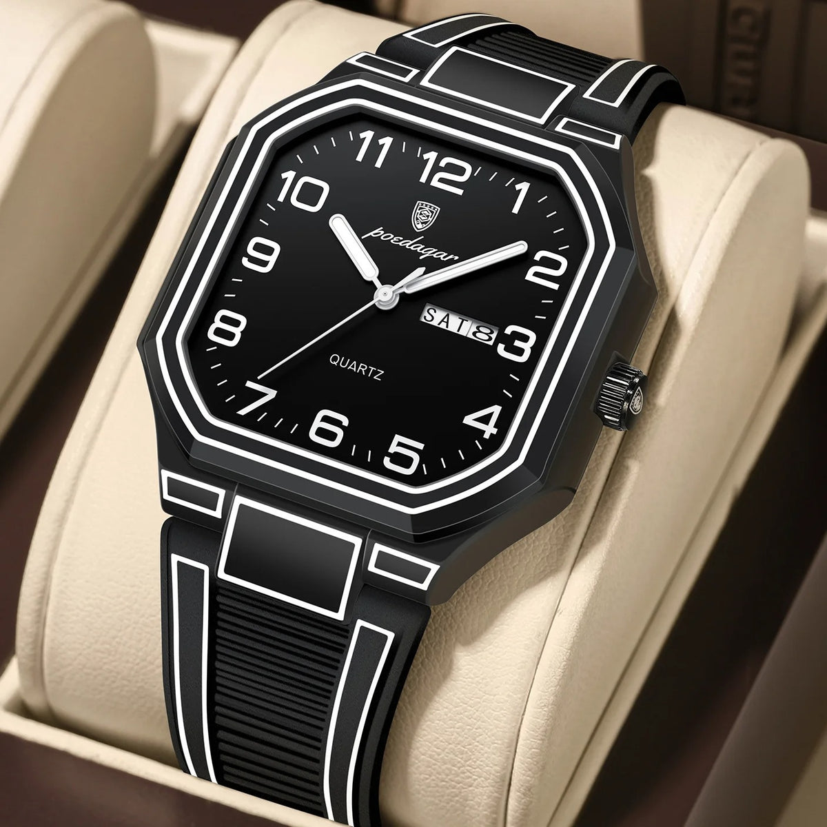 Moderne Herren Quarzarmbanduhr – Wasserdichte Sportliche Armbanduhr – no. 5371 - PITANI